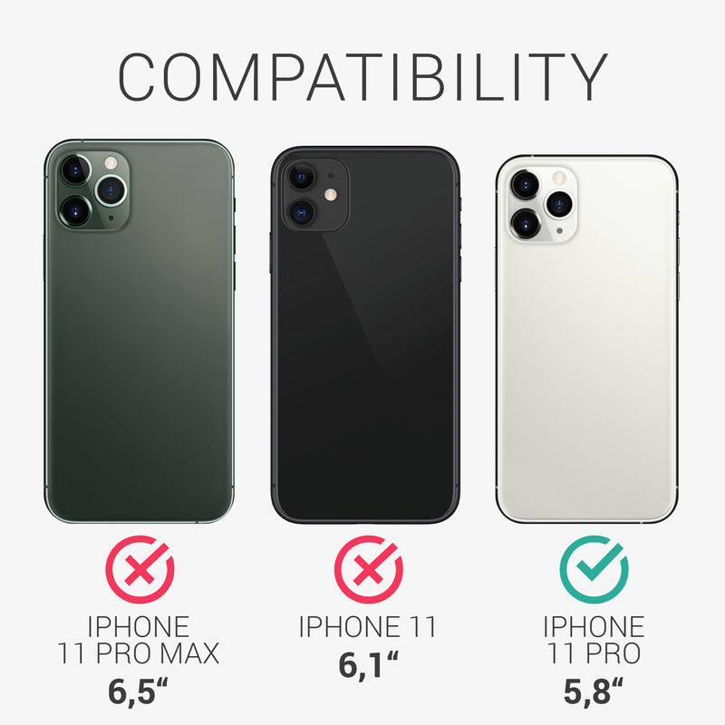 kwmobile Handyhülle kompatibel mit Apple iPhone 11 Pro Hülle mit Fach für Karten