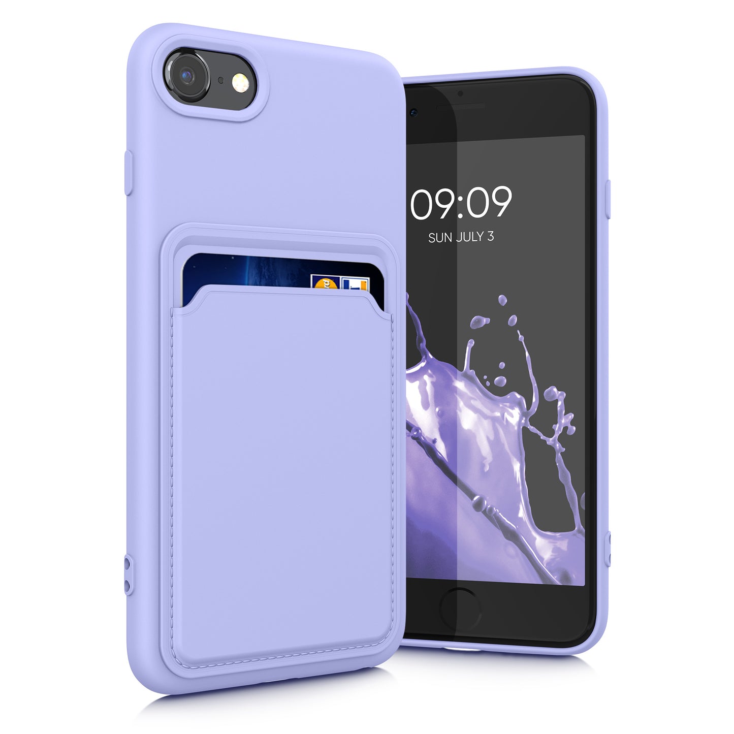 kwmobile Handyhülle kompatibel mit Apple iPhone SE (2022) / iPhone SE (2020) / iPhone 8 / iPhone 7 Hülle - Handy Cover mit Fach für Karten