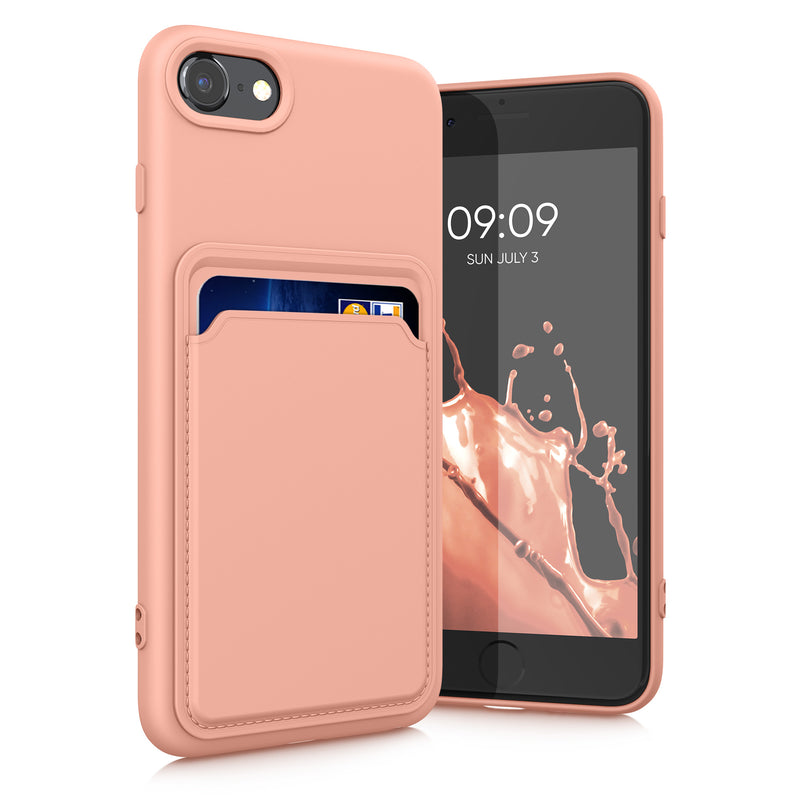 kwmobile Handyhülle kompatibel mit Apple iPhone SE (2022) / iPhone SE (2020) / iPhone 8 / iPhone 7 Hülle - Handy Cover mit Fach für Karten