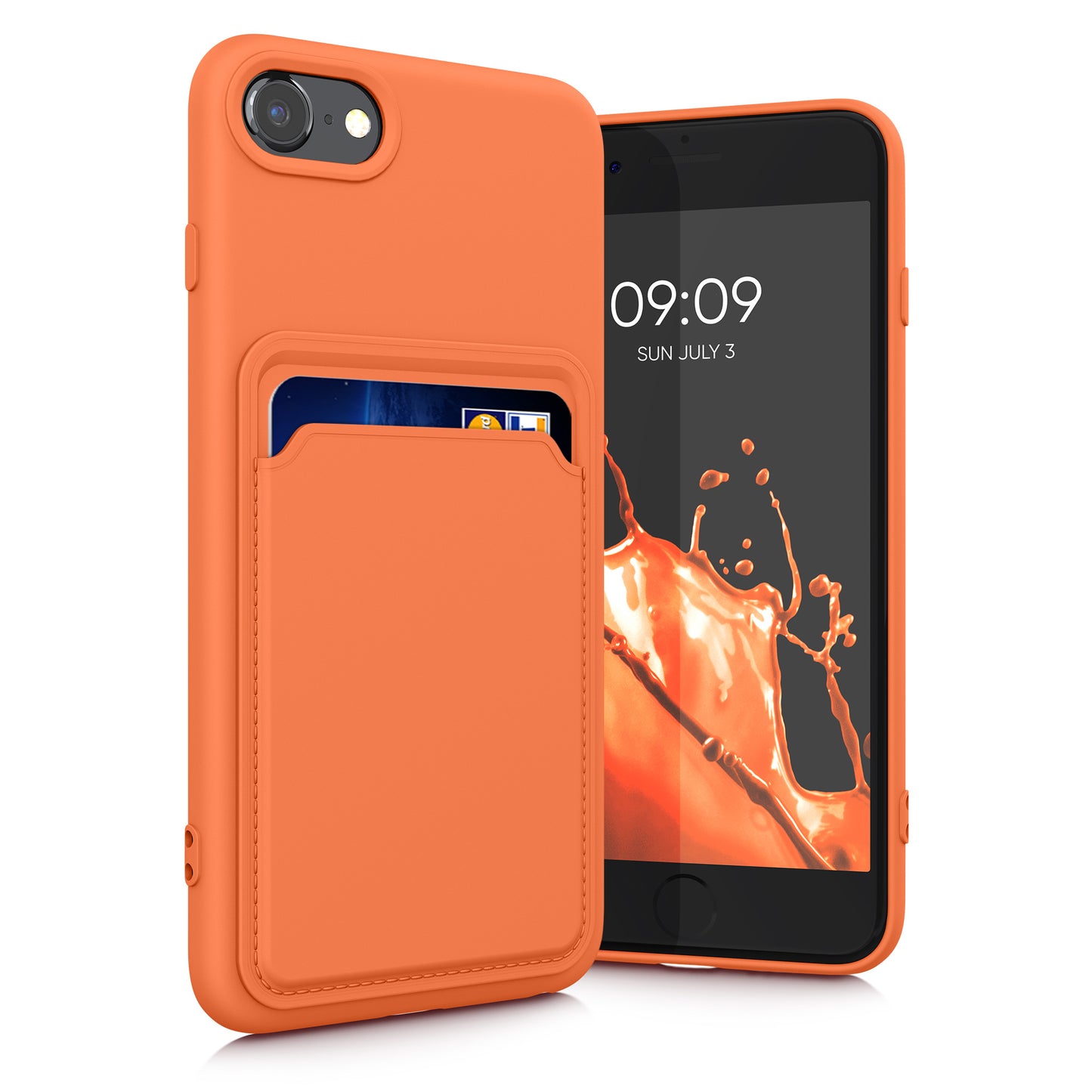 kwmobile Handyhülle kompatibel mit Apple iPhone SE (2022) / iPhone SE (2020) / iPhone 8 / iPhone 7 Hülle - Handy Cover mit Fach für Karten