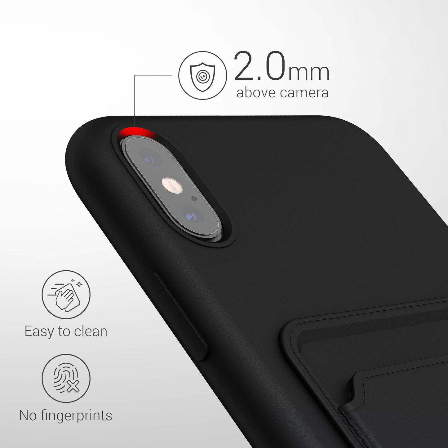 kwmobile Handyhülle kompatibel mit Apple iPhone XS Max Hülle - Handy Cover mit Fach für Karten