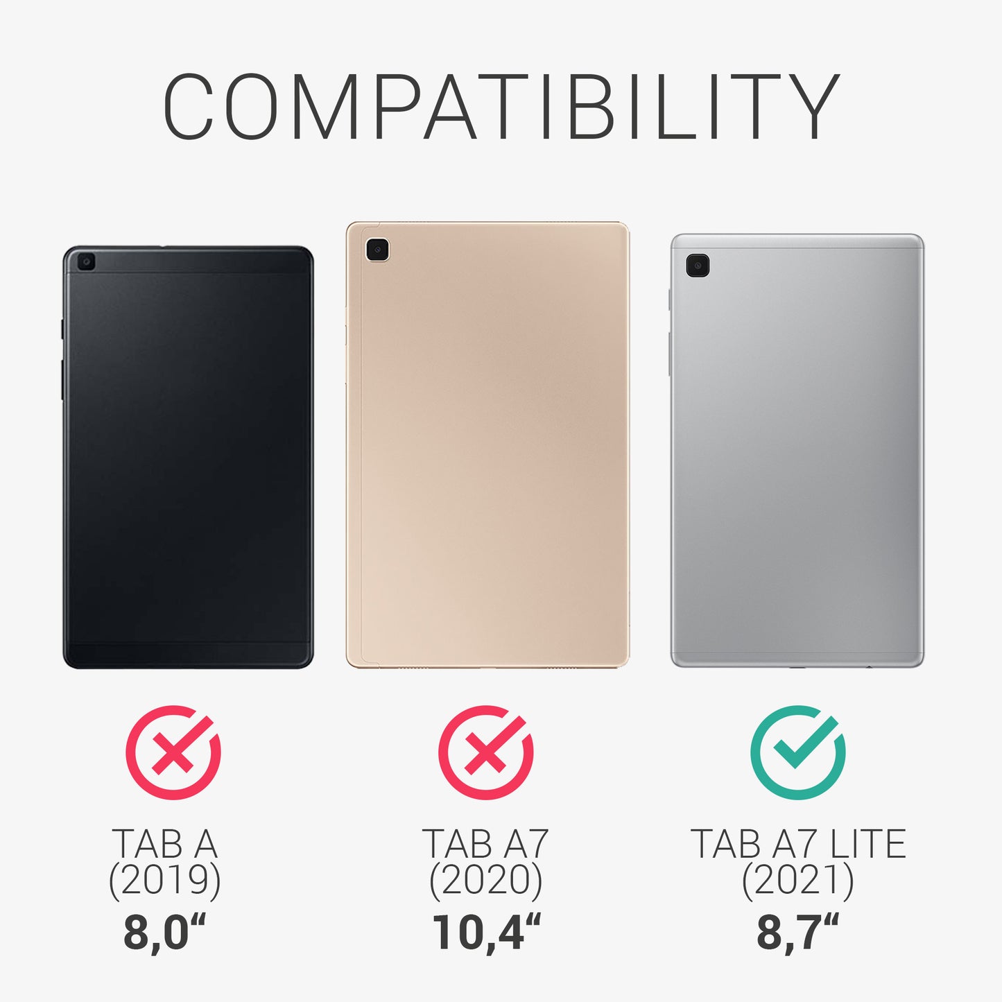 kwmobile Schutzhülle kompatibel mit Samsung Galaxy Tab A7 Lite 8.7 (2021) - Tablet Cover Case