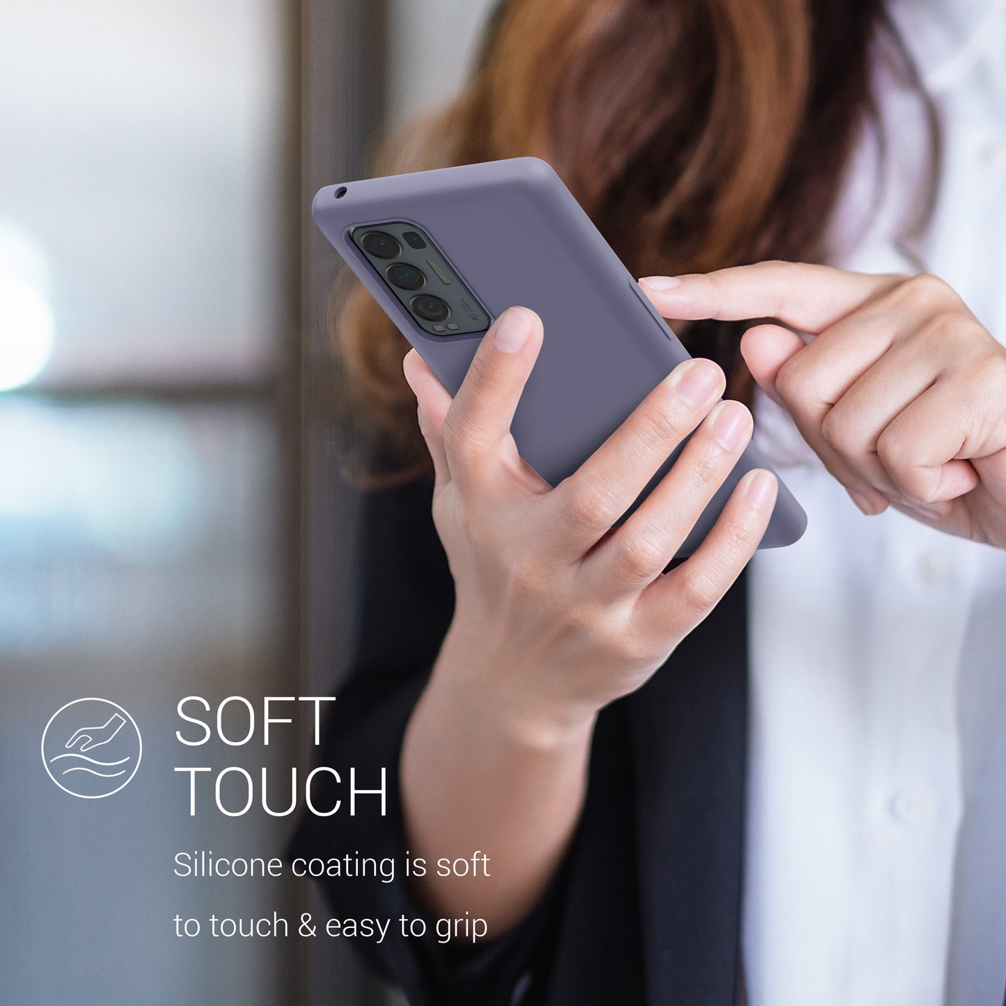 kwmobile Handyhülle für Oppo Find X3 Neo Hülle - Case Silikon - Kabelloses Laden - Schutzhülle Cover