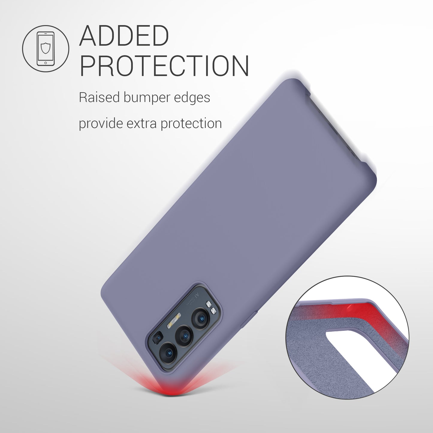 kwmobile Handyhülle für Oppo Find X3 Neo Hülle - Case Silikon - Kabelloses Laden - Schutzhülle Cover