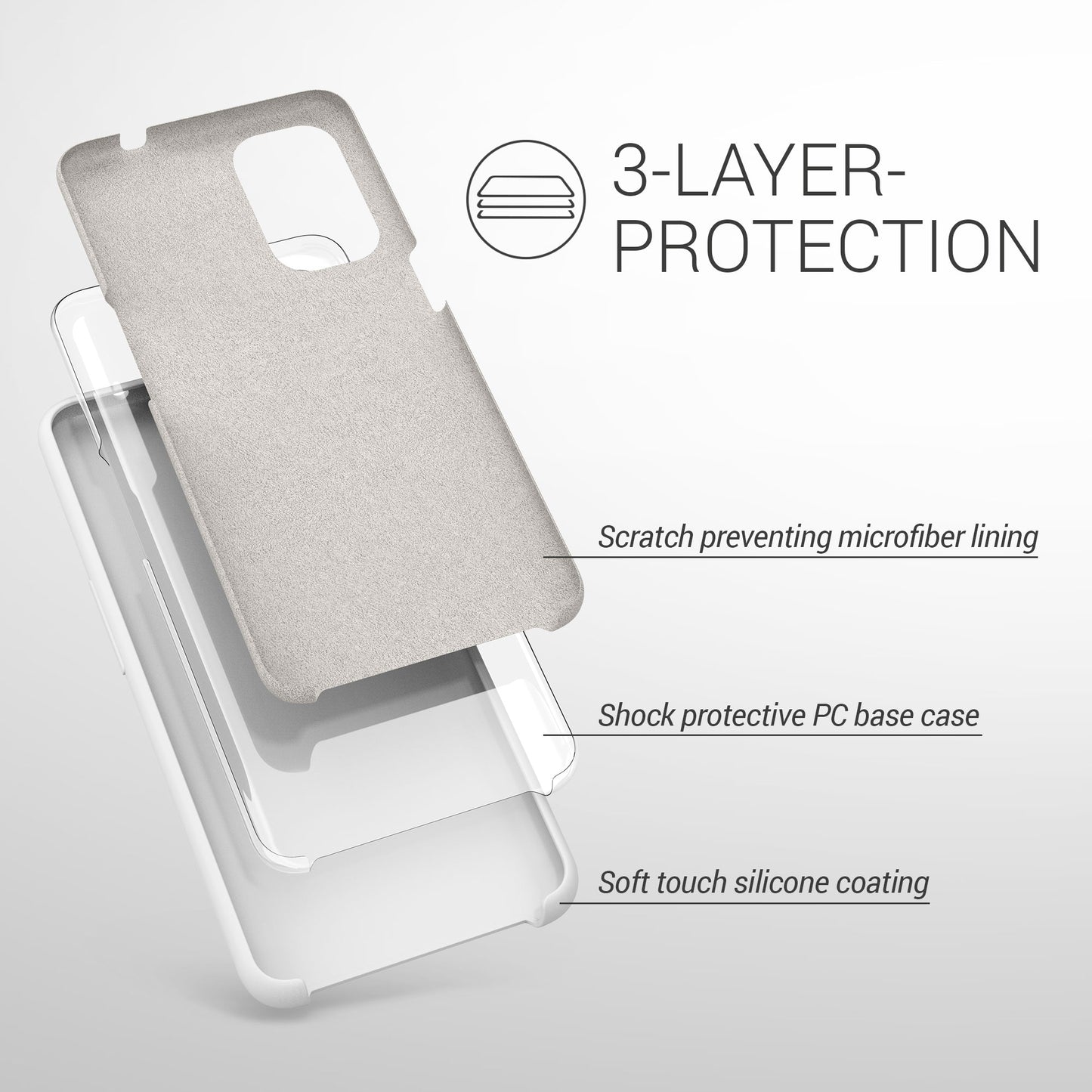 kwmobile Handyhülle für Oppo Find X3 Lite Hülle - Case Silikon - Kabelloses Laden - Schutzhülle Cover