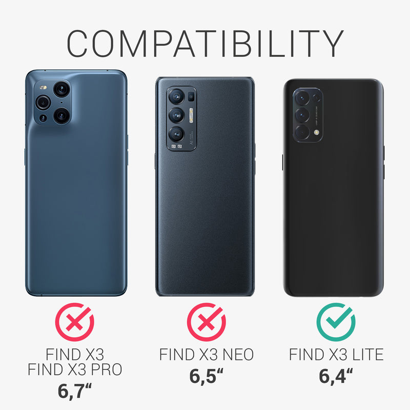 kwmobile Handyhülle für Oppo Find X3 Lite Hülle - Case Silikon - Kabelloses Laden - Schutzhülle Cover