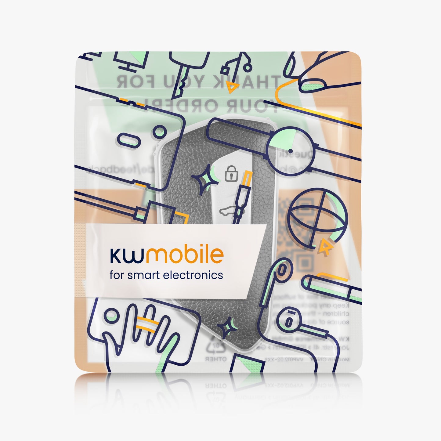 kwmobile Autoschlüssel Hülle kompatibel mit VW Golf 8 3-Tasten Autoschlüssel - Schlüsselhülle Cover