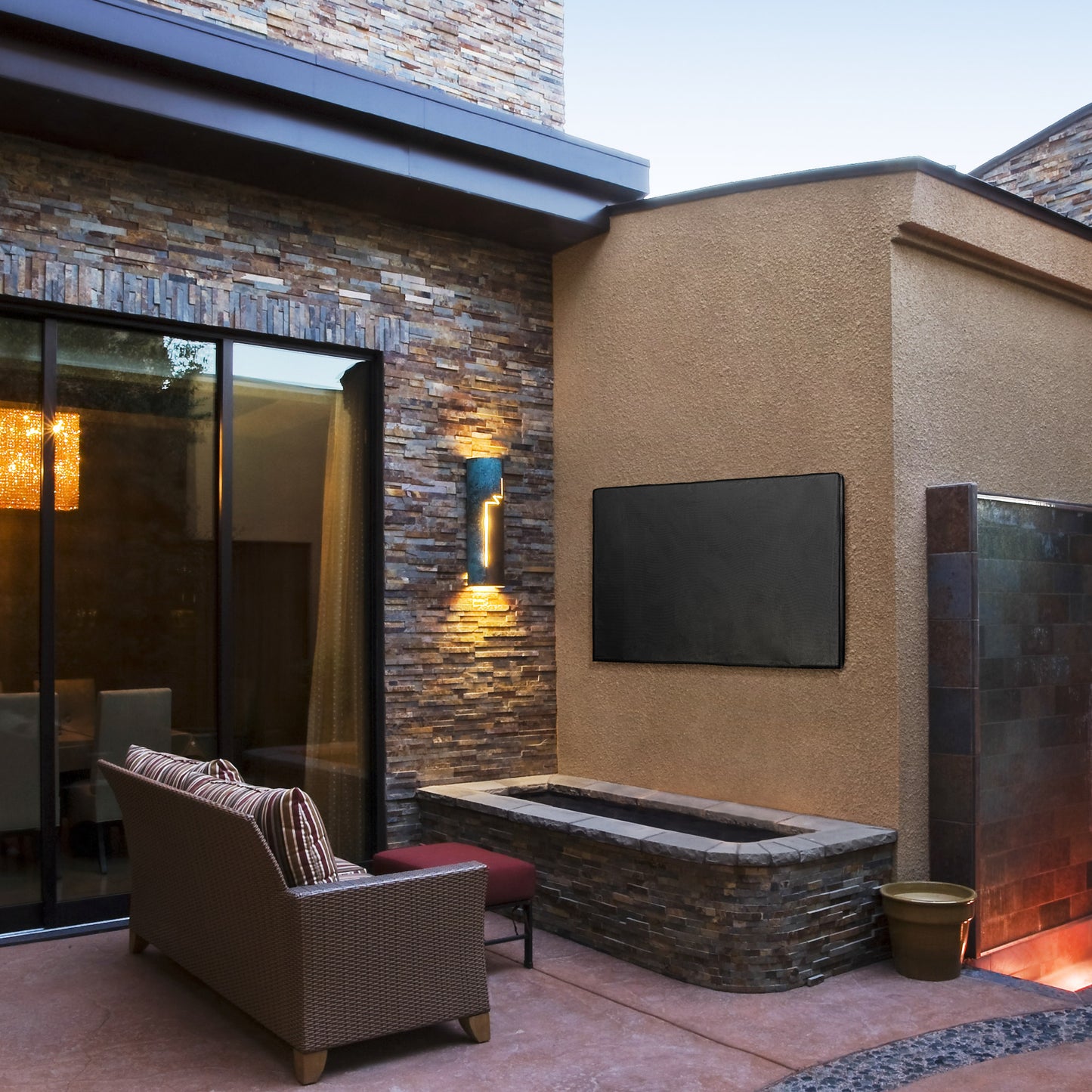 kwmobile 49-50" TV Outdoor TV Abdeckung Fernseher Hülle Bildschirmschutz Schutzhülle wetterfest