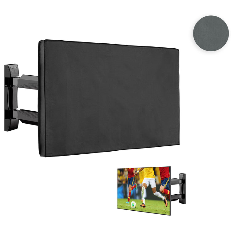 kwmobile 49-50" TV Outdoor TV Abdeckung - Fernseher Hülle Bildschirmschutz - Schutzhülle wetterfest - Grau Grau  