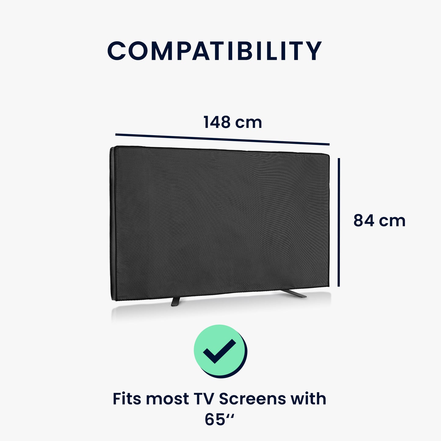 kwmobile 65" TV Outdoor TV Abdeckung Fernseher Hülle Bildschirmschutz Schutzhülle wetterfest