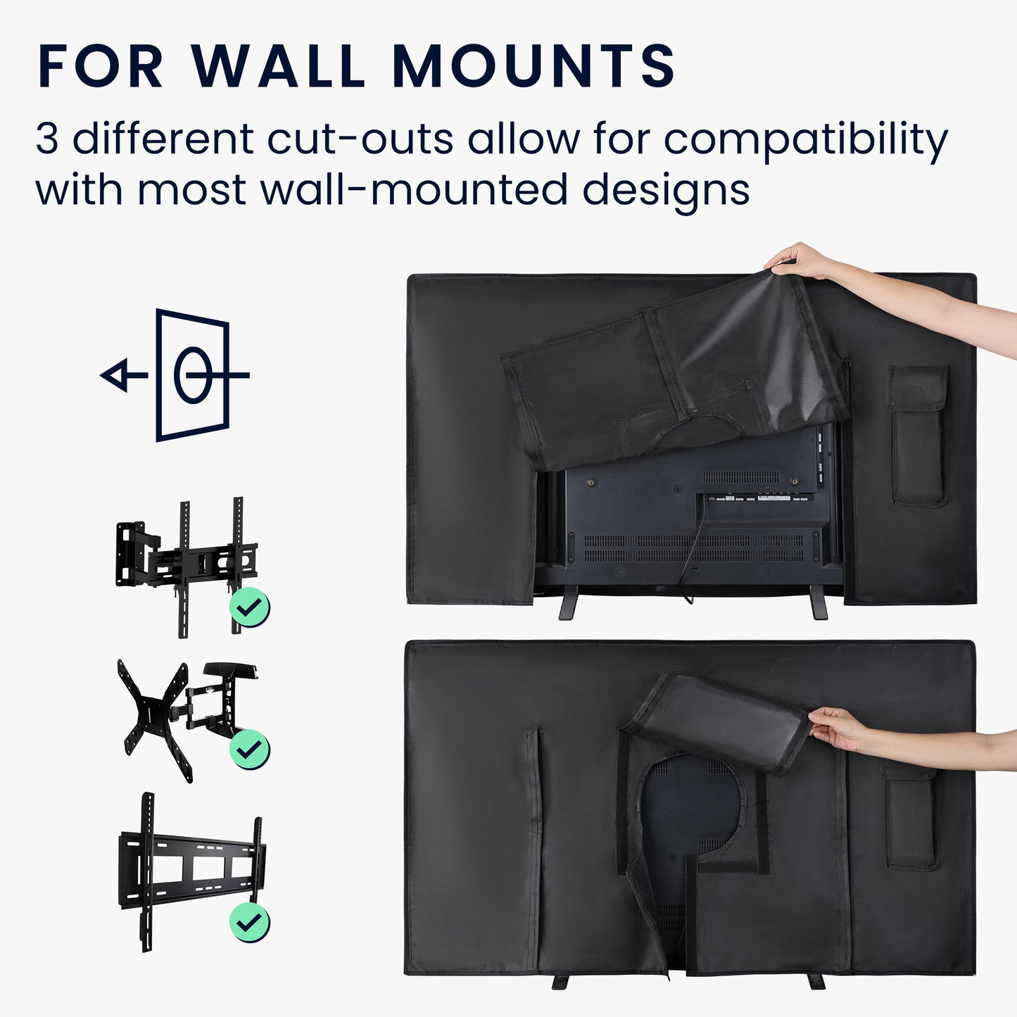 kwmobile 43" TV Outdoor TV Abdeckung Fernseher Hülle Bildschirmschutz Schutzhülle wetterfest
