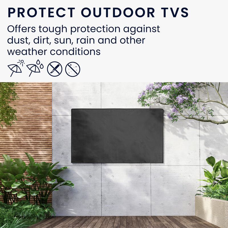 kwmobile 75" TV Outdoor TV Abdeckung Fernseher Hülle Bildschirmschutz Schutzhülle wetterfest