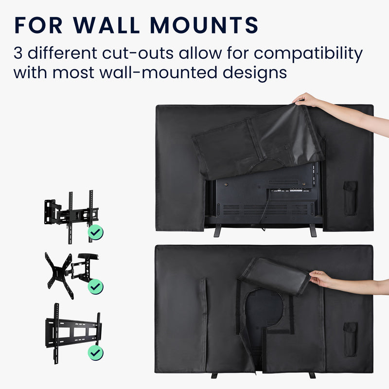 kwmobile 75" TV Outdoor TV Abdeckung Fernseher Hülle Bildschirmschutz Schutzhülle wetterfest