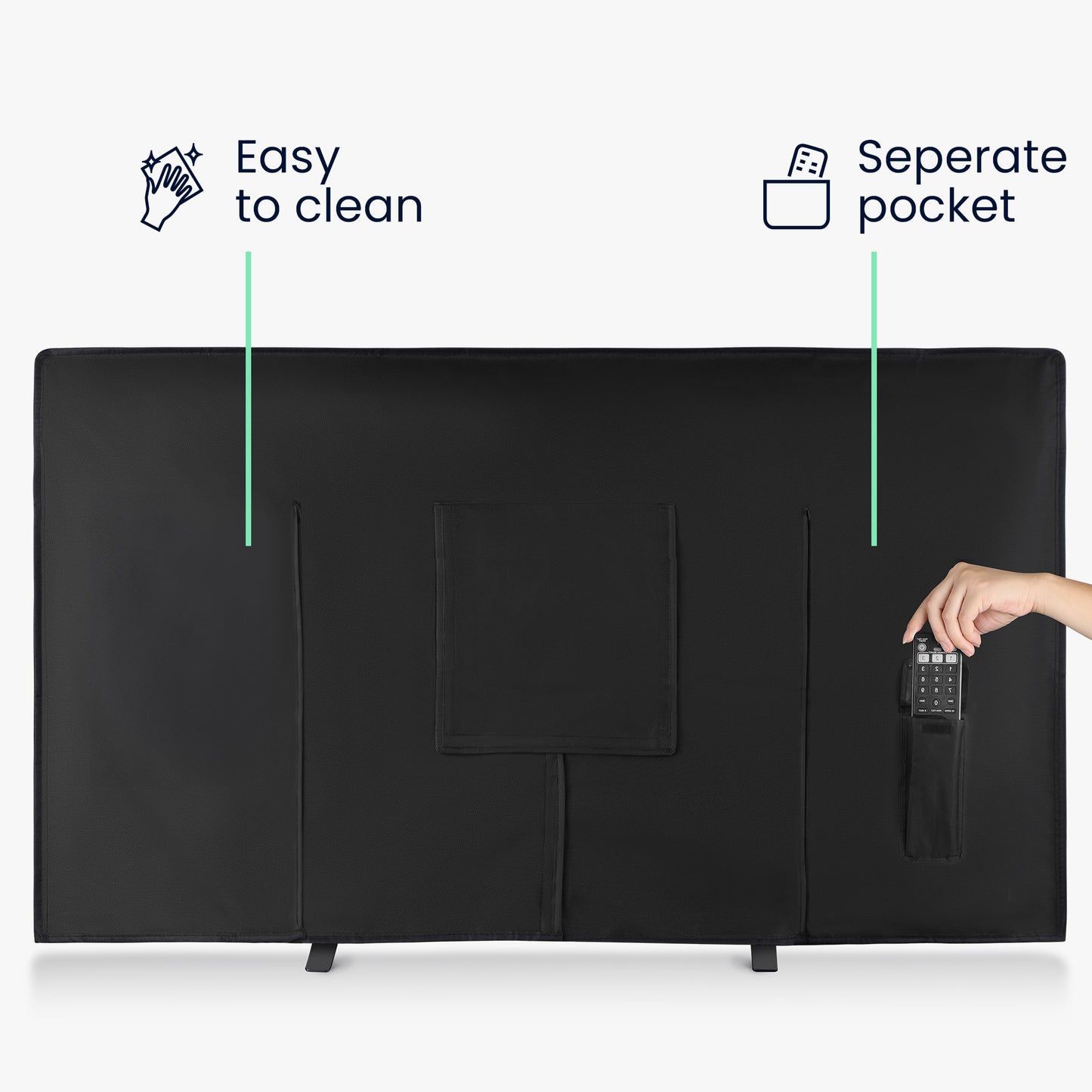 kwmobile 75" TV Outdoor TV Abdeckung Fernseher Hülle Bildschirmschutz Schutzhülle wetterfest
