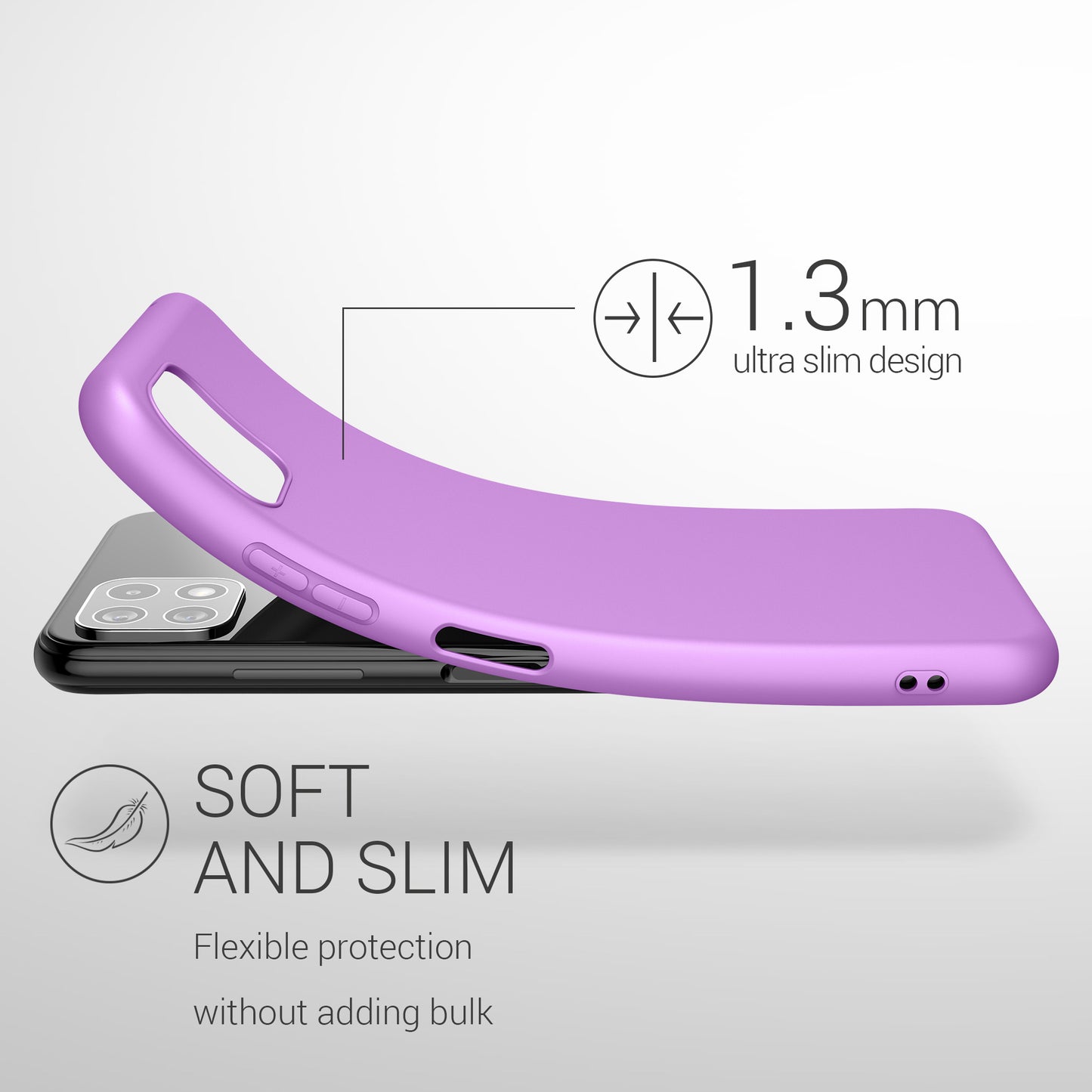 kwmobile Handyhülle für Samsung Galaxy A22 5G - Kabelloses Laden - Schutzhülle Cover