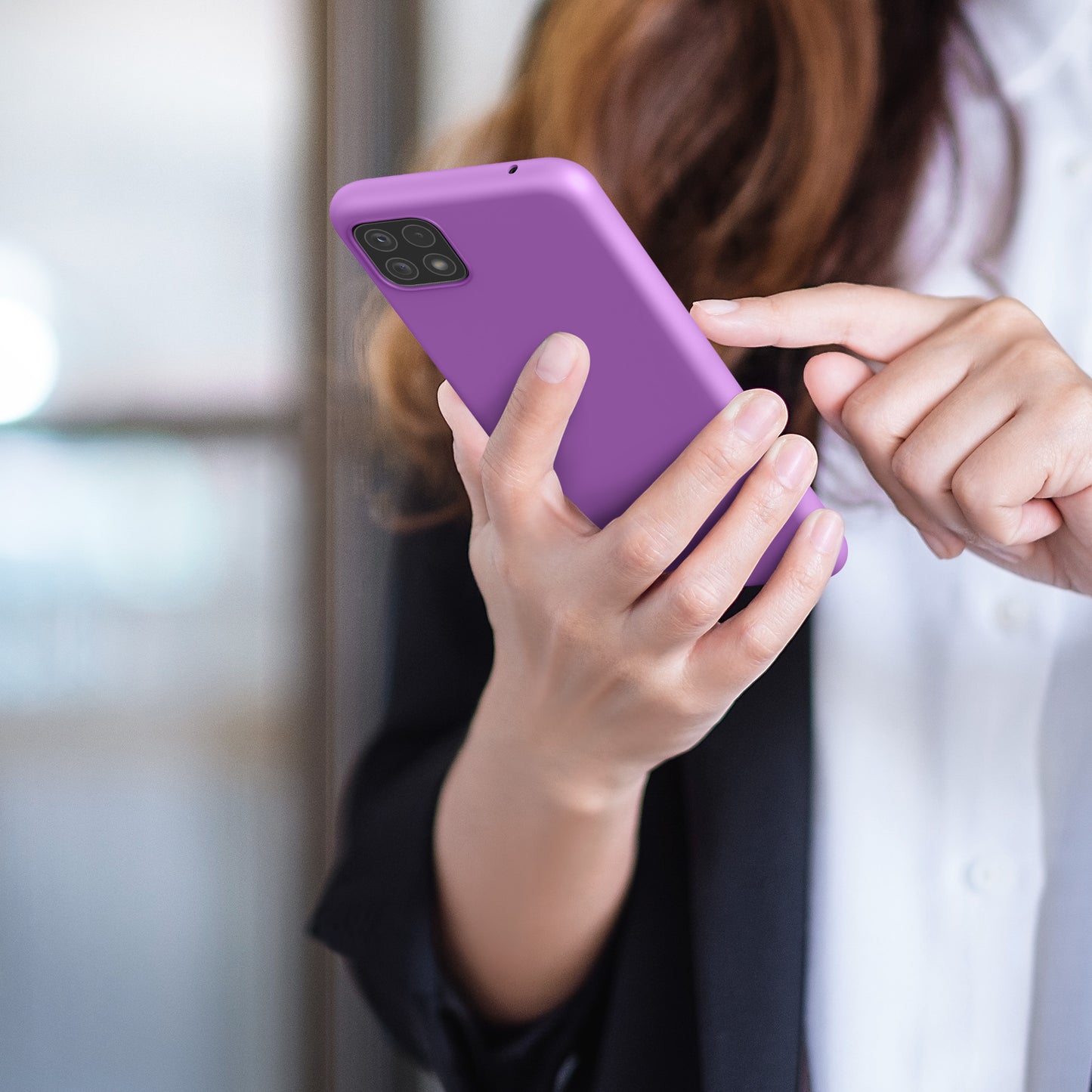 kwmobile Handyhülle für Samsung Galaxy A22 5G - Kabelloses Laden - Schutzhülle Cover