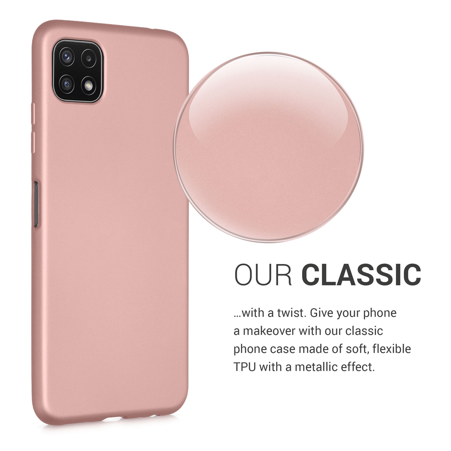 kwmobile Handyhülle für Samsung Galaxy A22 5G Hülle Silikon Case Schutzhülle Cover