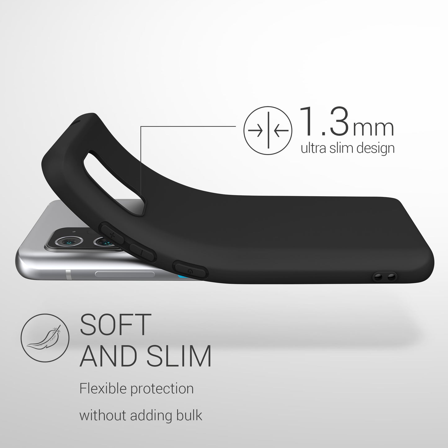 kwmobile Handyhülle für ASUS Zenfone 8 Hülle - Kabelloses Laden - Schutzhülle Cover