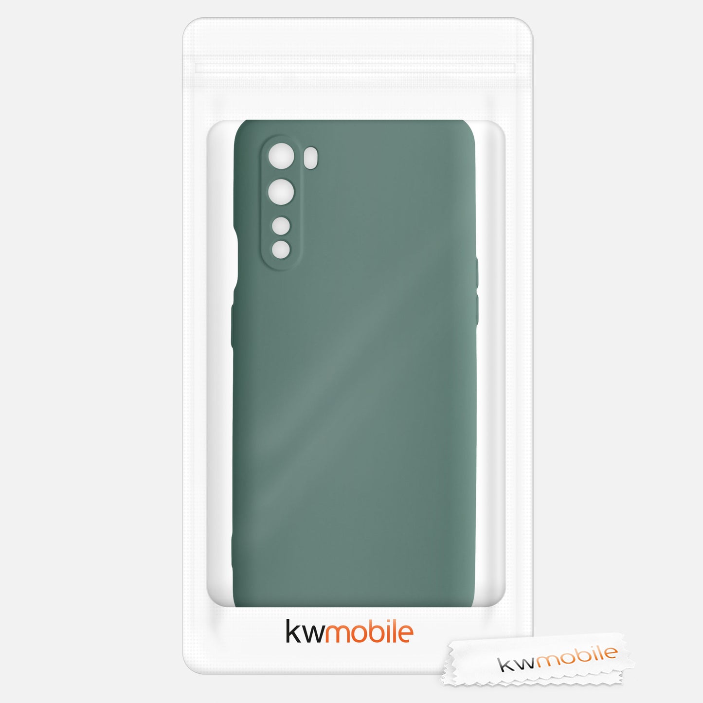 kwmobile Hülle kompatibel mit OnePlus Nord Hülle - gummierte Silikon Handyhülle - Schutzhülle für kabelloses Laden - Case