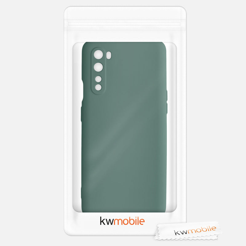 kwmobile Hülle kompatibel mit OnePlus Nord Hülle - gummierte Silikon Handyhülle - Schutzhülle für kabelloses Laden - Case