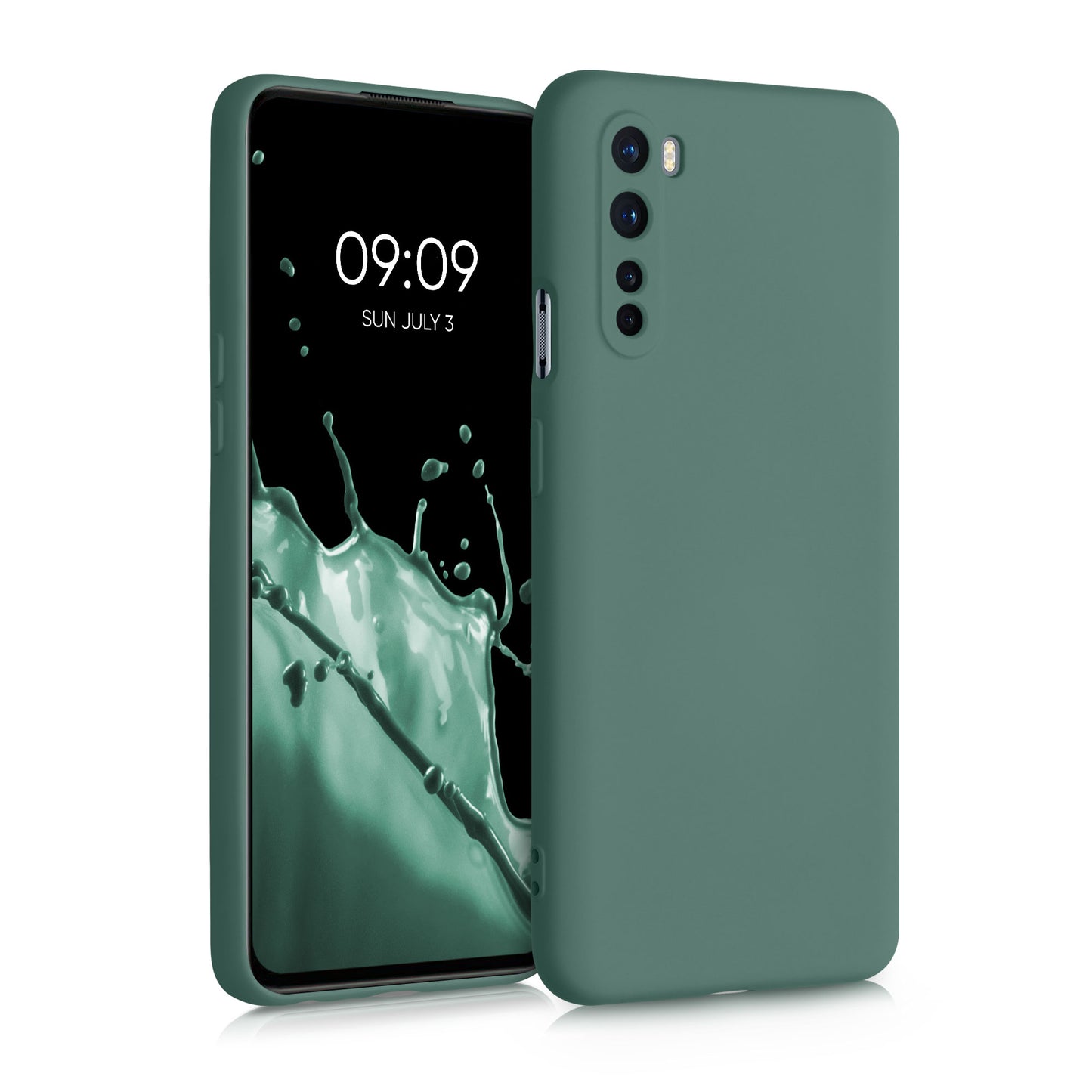 kwmobile Hülle kompatibel mit OnePlus Nord Hülle - gummierte Silikon Handyhülle - Schutzhülle für kabelloses Laden - Case