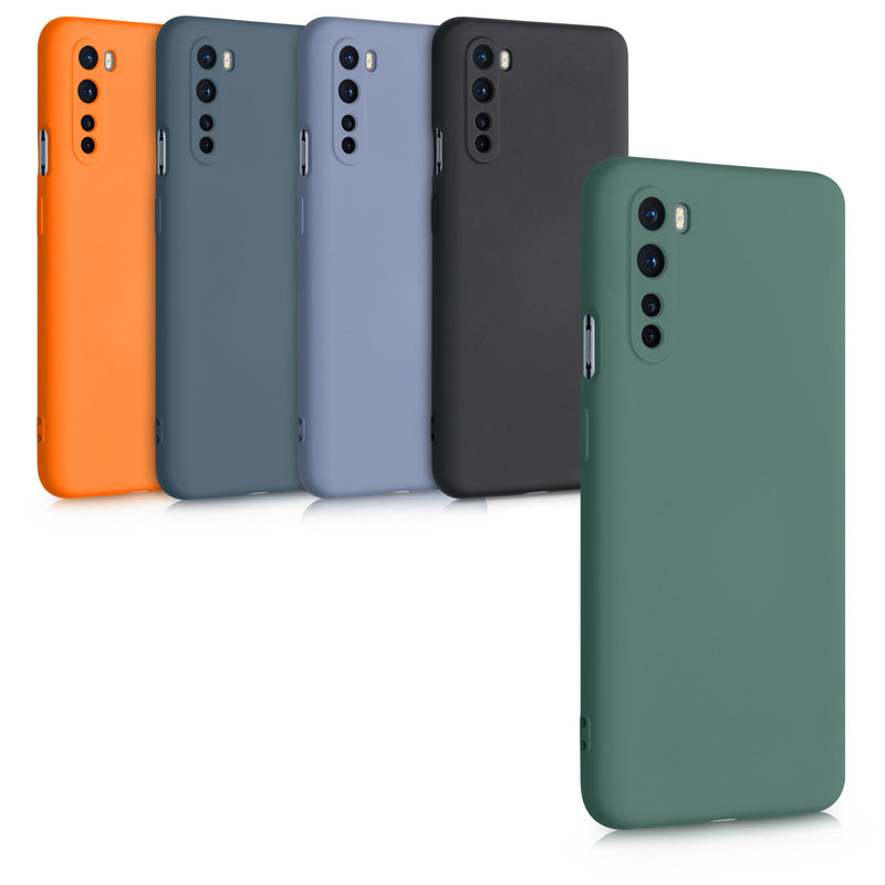 kwmobile Hülle kompatibel mit OnePlus Nord Hülle - gummierte Silikon Handyhülle - Schutzhülle für kabelloses Laden - Case