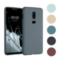 kwmobile Hülle kompatibel mit OnePlus 6 Hülle - gummierte TPU Silikon Handyhülle - Schutzhülle für kabelloses Laden - Case in Petrol matt Petrol matt  