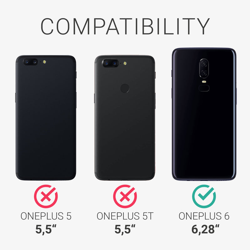 kwmobile Hülle kompatibel mit OnePlus 6 - Schutzhülle für kabelloses Laden - Case