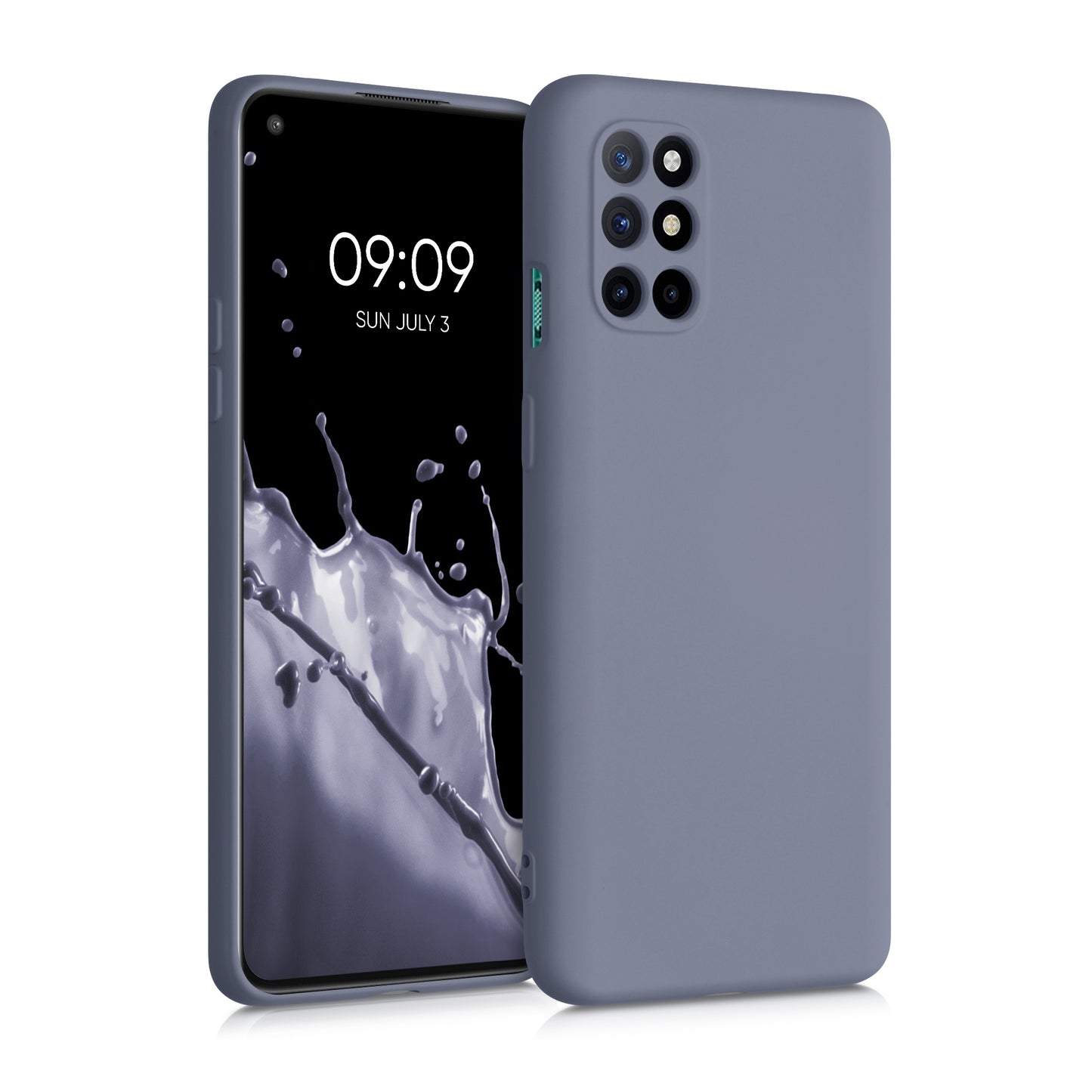 kwmobile Hülle kompatibel mit OnePlus 8T Hülle - gummierte Silikon Handyhülle - Schutzhülle für kabelloses Laden - Case