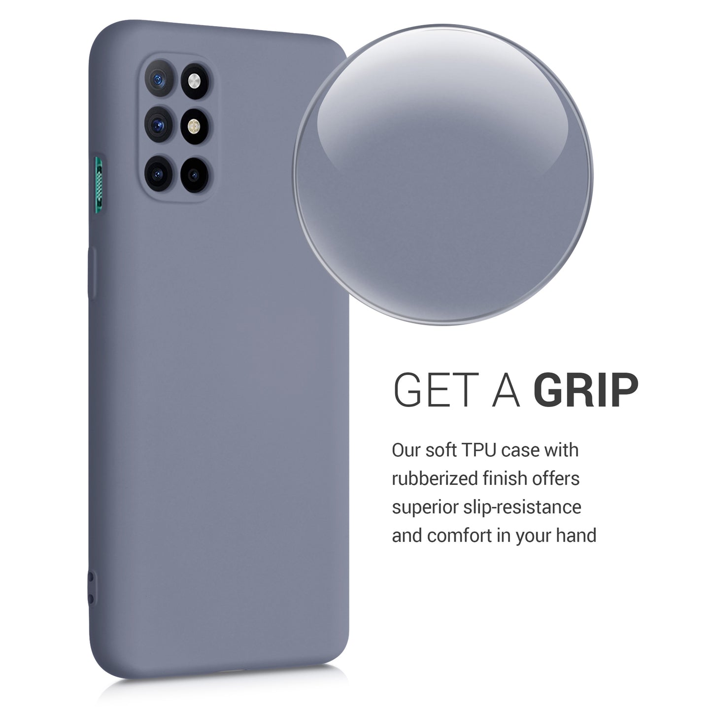 kwmobile Hülle kompatibel mit OnePlus 8T Hülle - gummierte Silikon Handyhülle - Schutzhülle für kabelloses Laden - Case