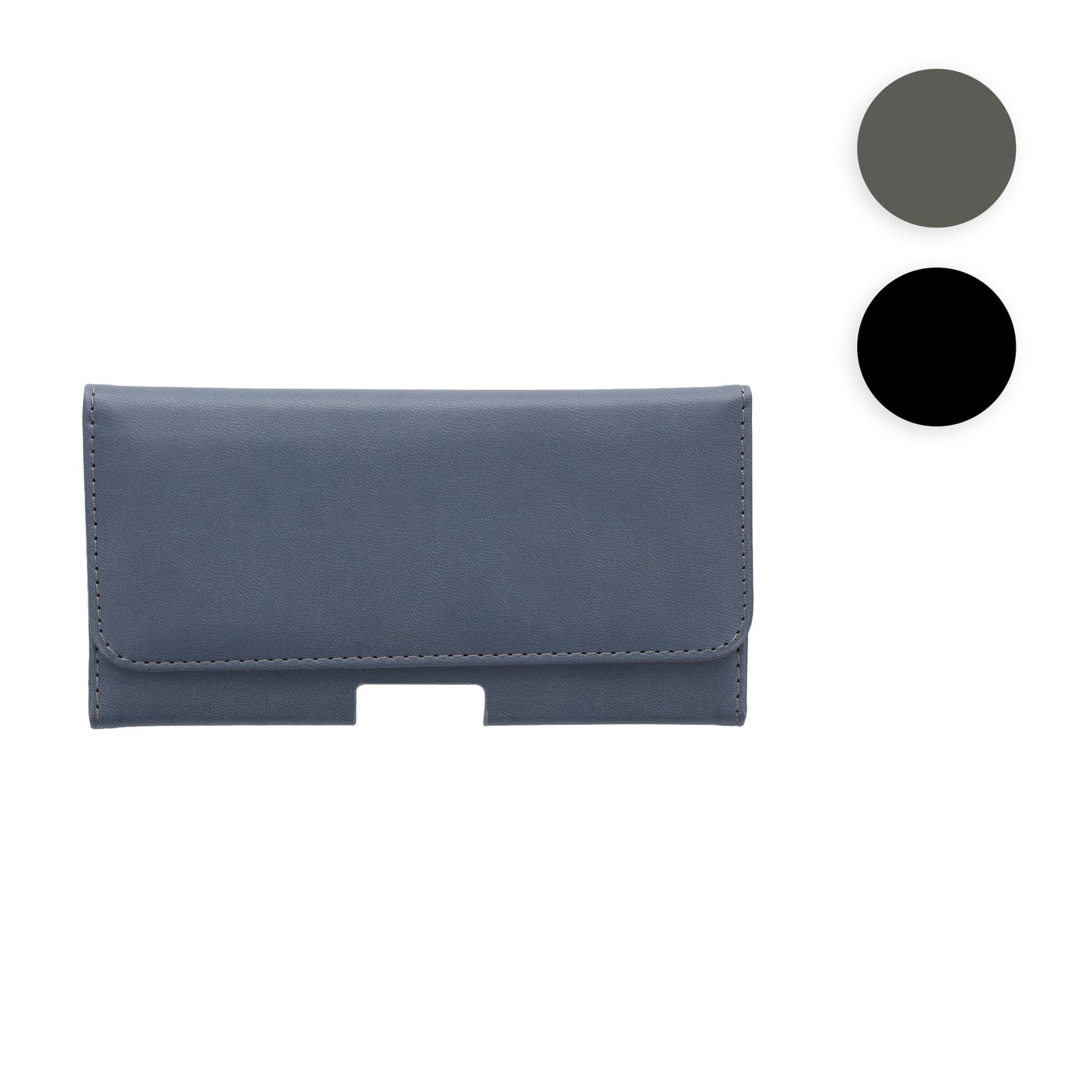 kwmobile Gürteltasche Hülle für Handys mit Gürtelclip - 17,2 x 8,5 cm Kunstleder Gürtel Case mit Gürtelschlaufe Schwarz Schwarz  