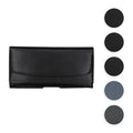 kwmobile Handy Gürteltasche mit Kartenfächern - Hülle 17,2 x 8,5 cm Kunstleder Handytasche mit Gürtelschlaufe Clip Schwarz Schwarz XL 