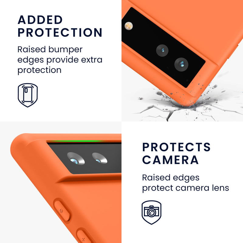 kwmobile Handyhülle für Google Pixel 6 Hülle - Kabelloses Laden - Schutzhülle Cover
