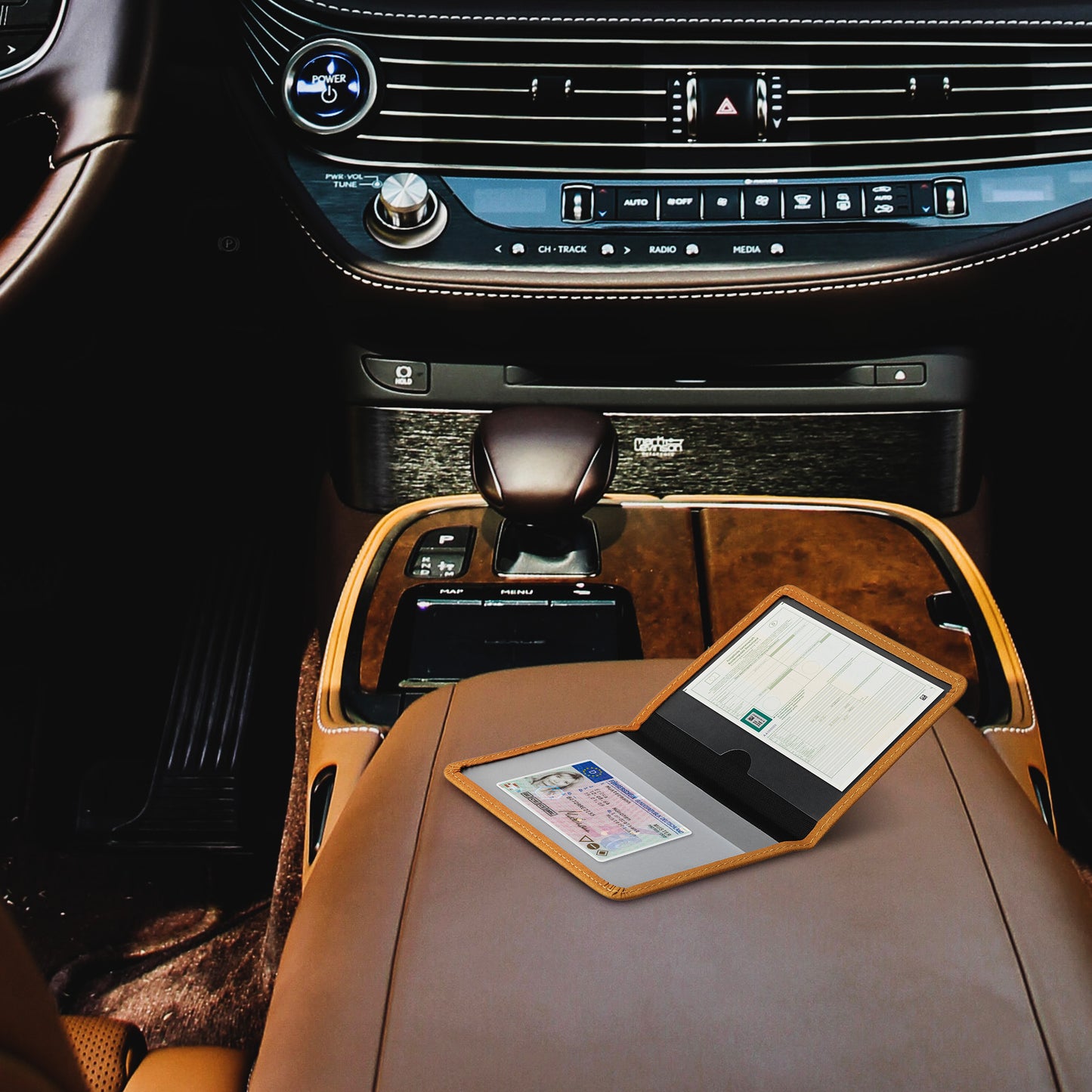 kwmobile Fahrzeugschein Hülle mit Kartenfächern - Etui Tasche für Auto Zulassungsbescheinigung Führerschein