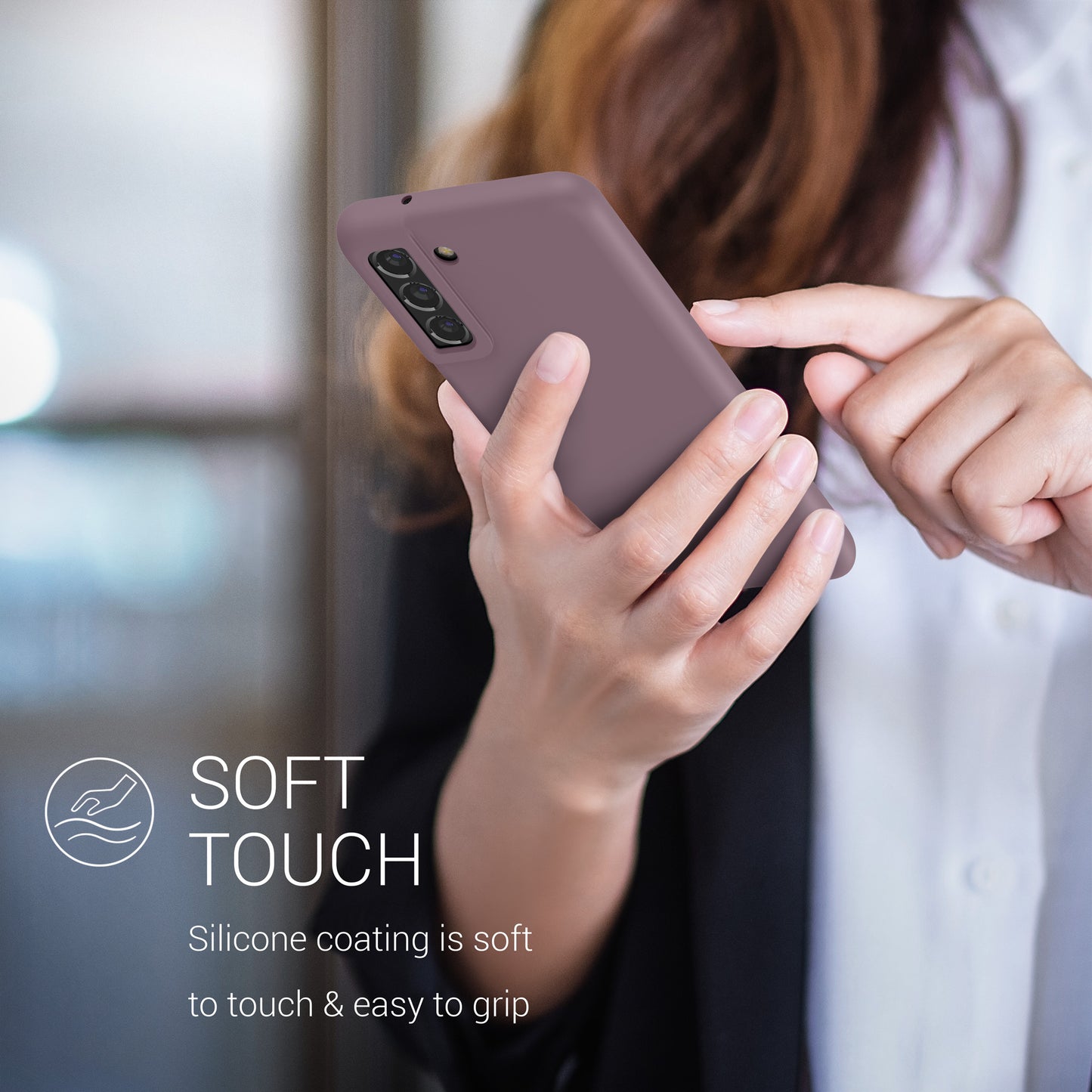 kwmobile Handyhülle für Samsung Galaxy S21 FE Hülle - Case Silikon - Kabelloses Laden - Schutzhülle Cover
