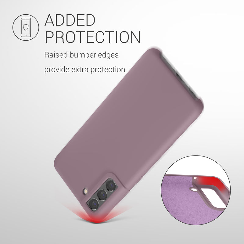 kwmobile Handyhülle für Samsung Galaxy S21 FE Hülle - Case Silikon - Kabelloses Laden - Schutzhülle Cover