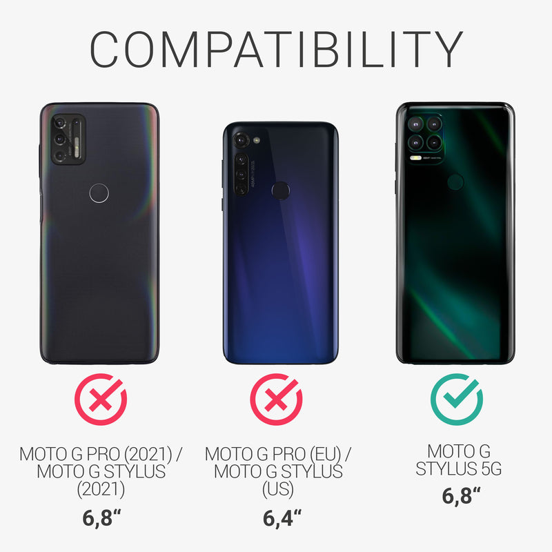 kwmobile Handyhülle für Motorola Moto G Stylus 5G Hülle Kabelloses Laden Schutzhülle Cover