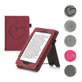 kwmobile Schutzhülle kompatibel mit Amazon Kindle Paperwhite Flip Hülle - Cover mit Handschlaufe - Pusteblume Love Grau Grau  [dsg03]
