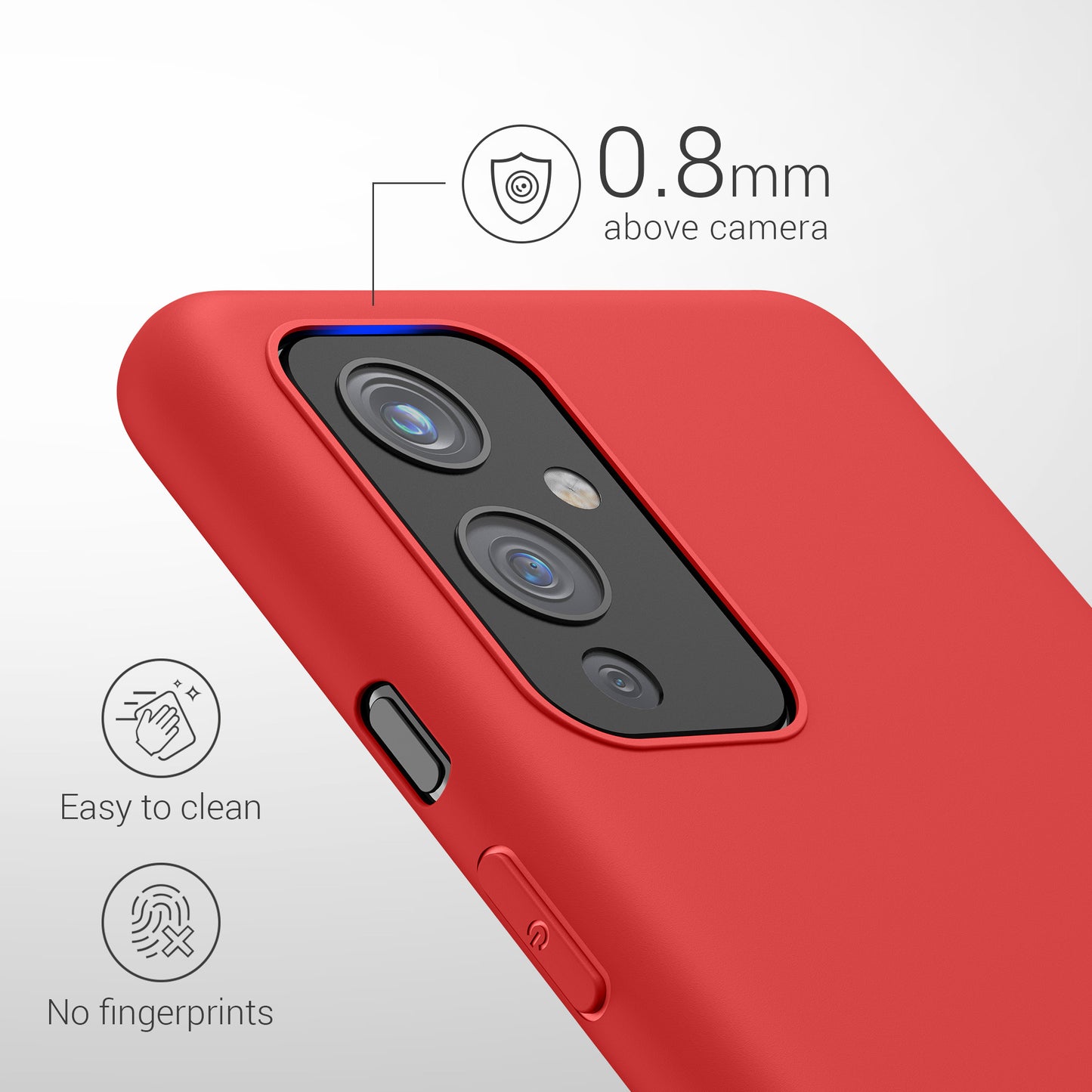 kwmobile Handyhülle für OnePlus 9 (EU/NA Version) Hülle - Kabelloses Laden - Schutzhülle Cover