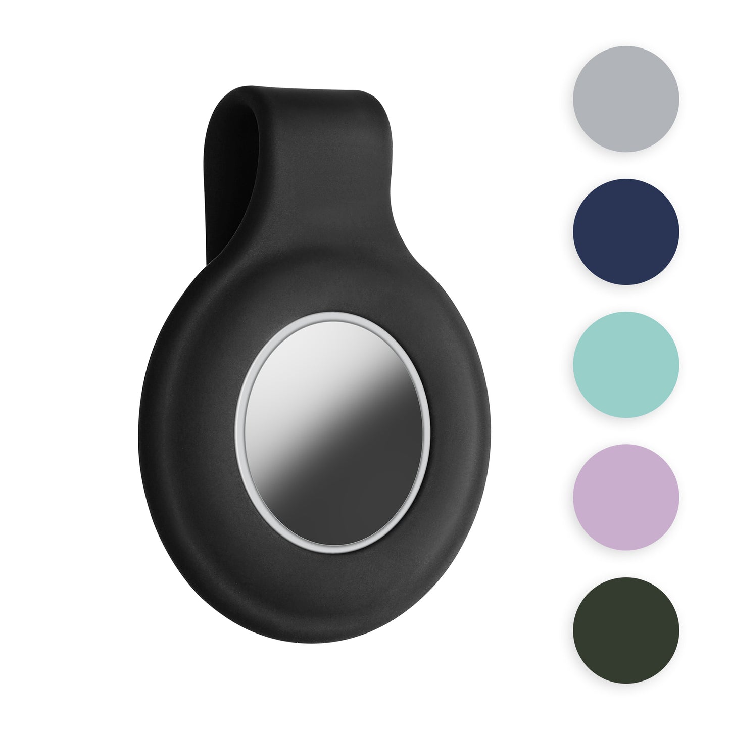 kwmobile Clip Halter für Apple AirTag - Case Air Tag Silikon Hülle Tracker Schutzhülle - Klemm Halter Holder - Halterung in Petrol Petrol  
