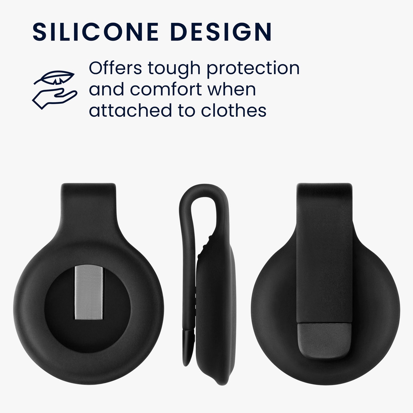 kwmobile Clip Halter für Apple AirTag Case Tracker Schutzhülle Klemm Halter Holder Halterung