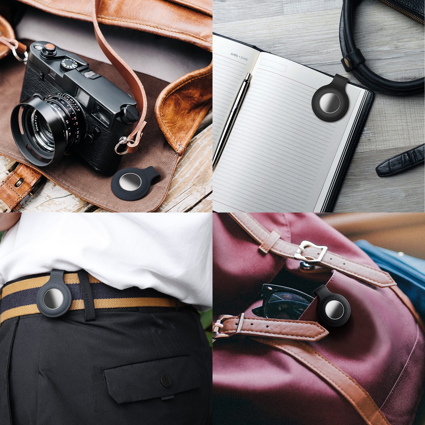 kwmobile Clip Halter für Apple AirTag Case Tracker Schutzhülle Klemm Halter Holder Halterung