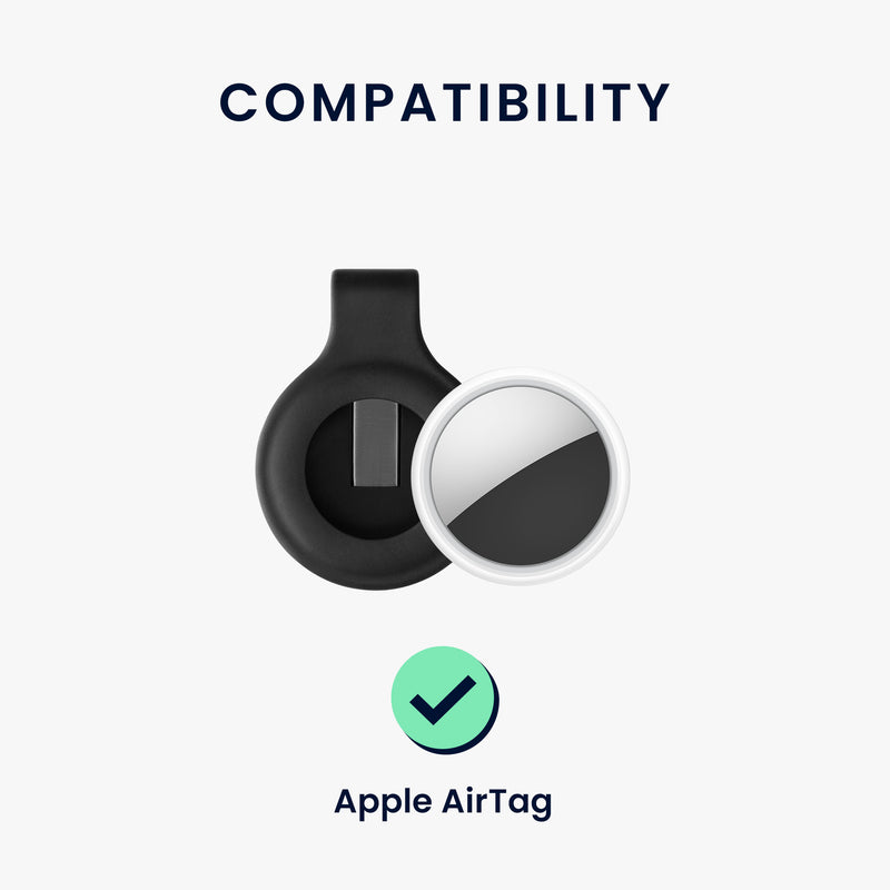 kwmobile Clip Halter für Apple AirTag Case Tracker Schutzhülle Klemm Halter Holder Halterung