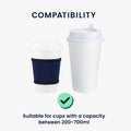 kwmobile Kaffeebecher Sleeve Hitzeschutz Manschette für Kaffee to go Becher für 200 bis 700 ml Trinkbecher