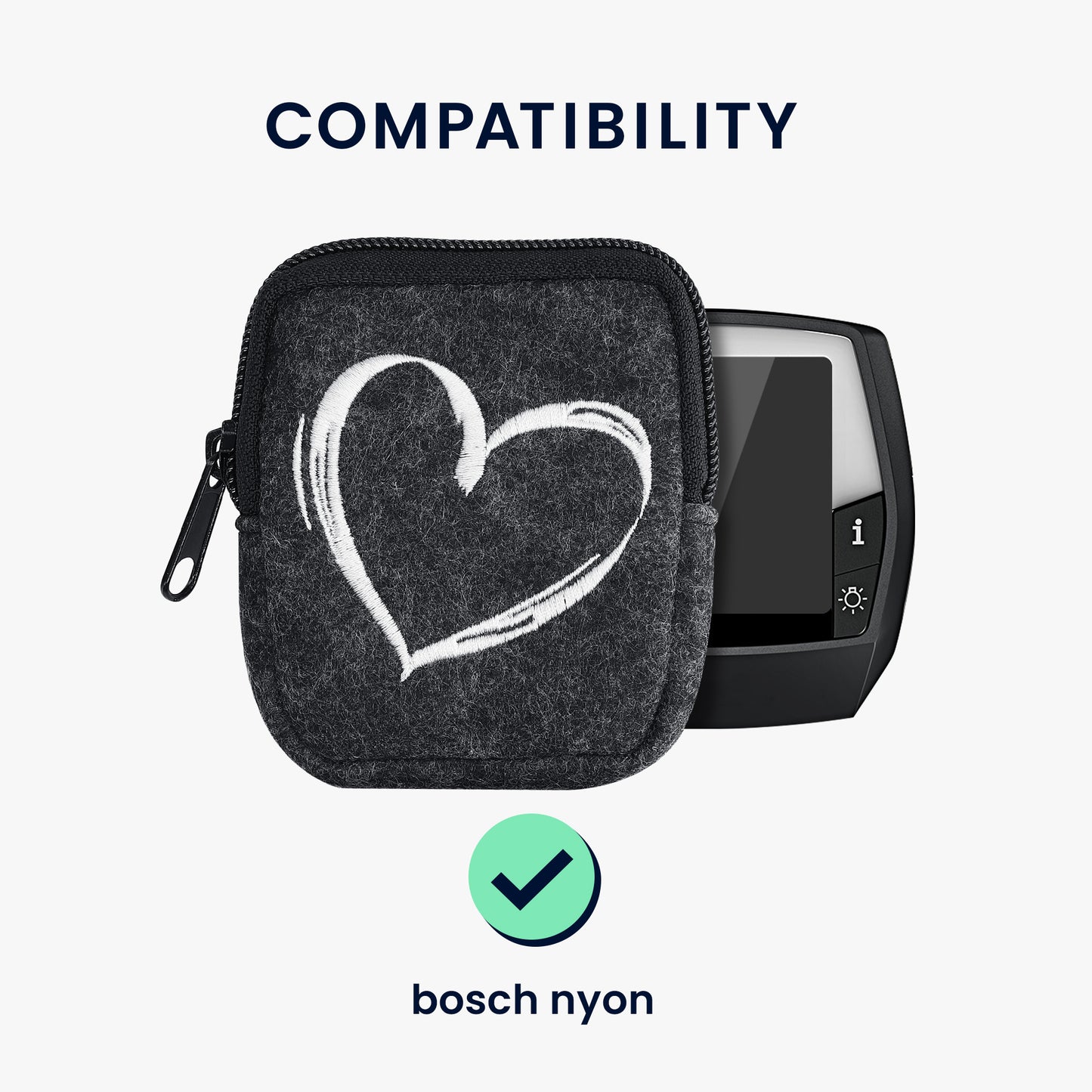 kwmobile Tasche kompatibel mit Bosch Intuvia - Hülle E-Bike Computer Schutztasche