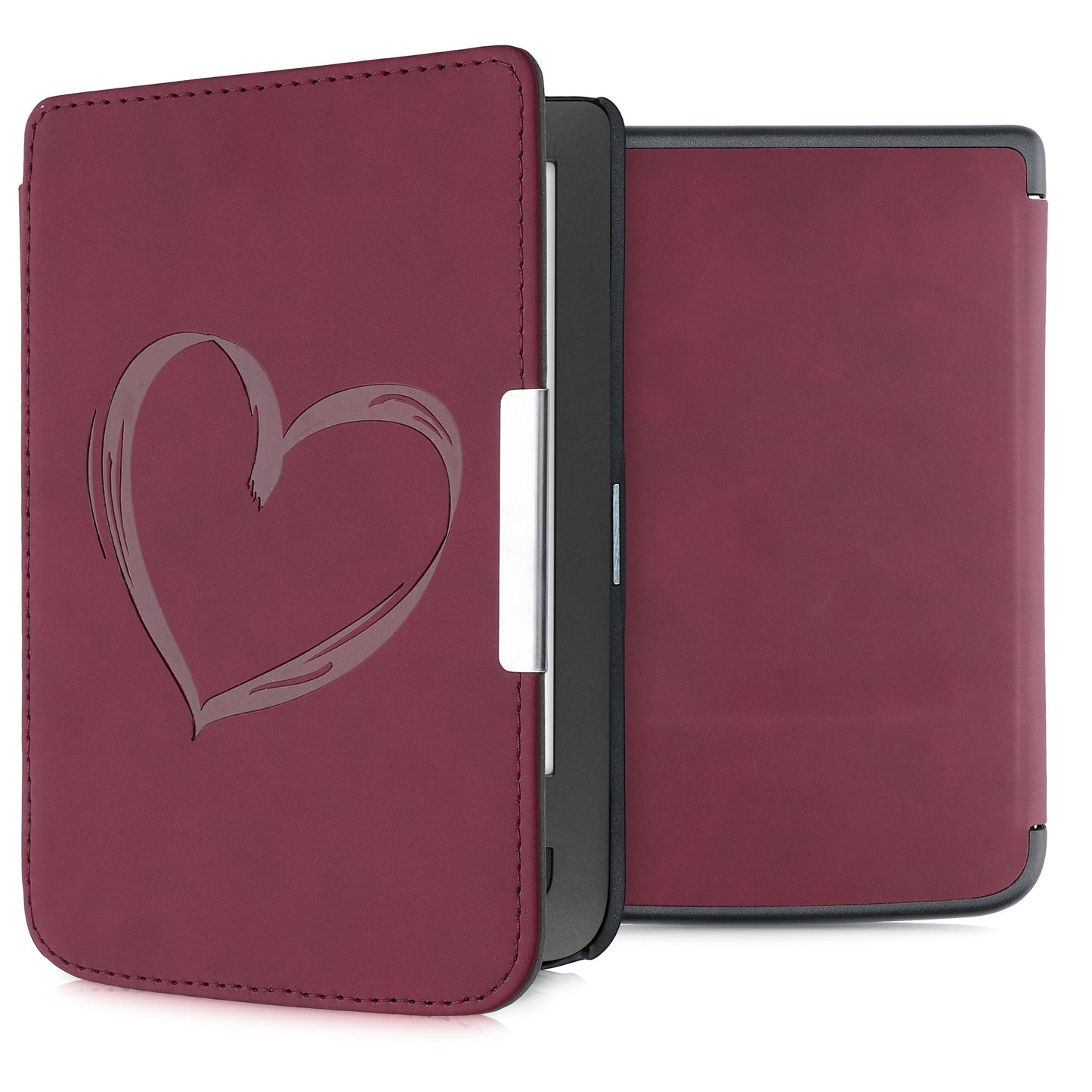 kwmobile Schutzhülle für Pocketbook Touch Lux 3/Basic Lux/Basic Touch 2 Hülle - eReader Case aus Kunstleder mit Auto Sleep Funktion