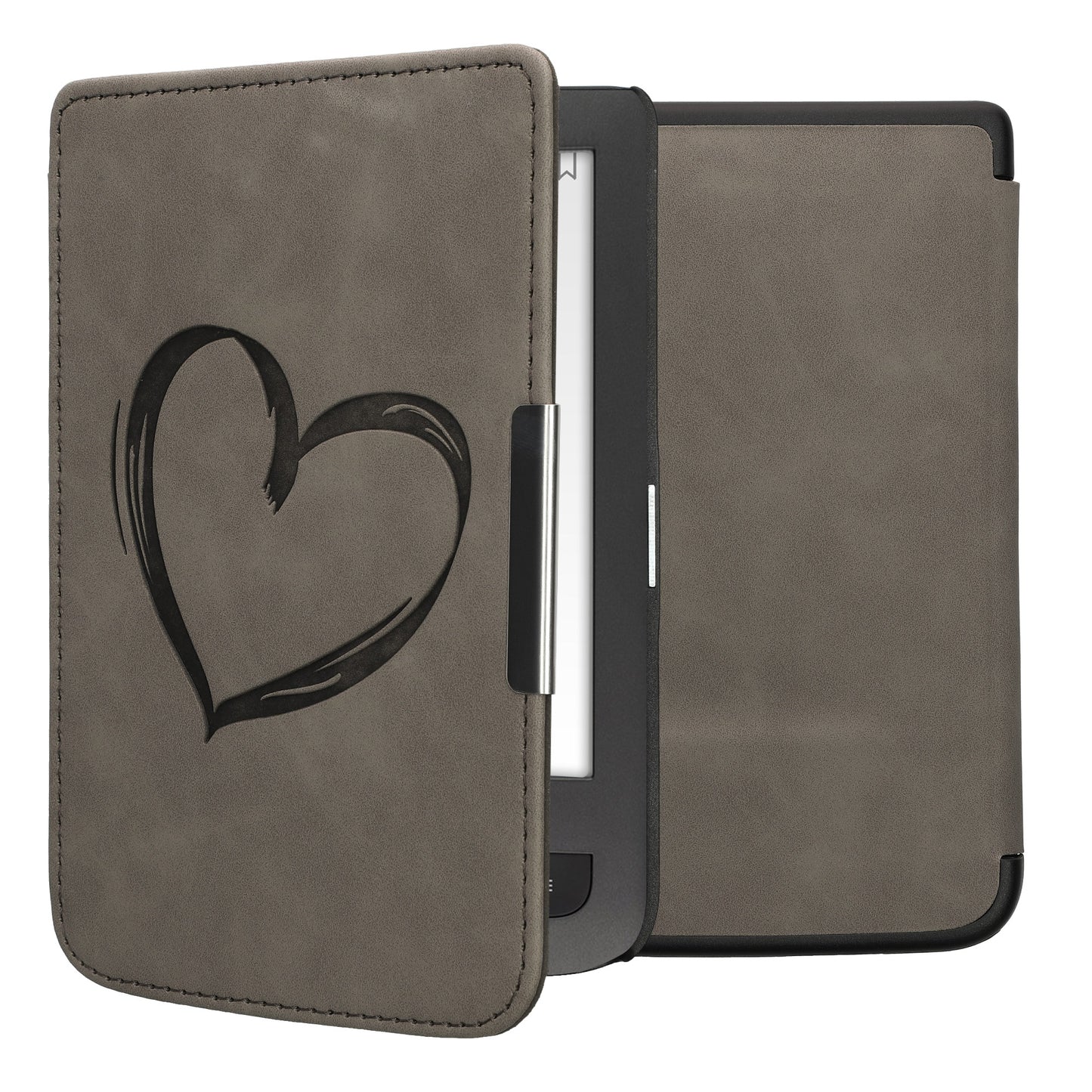 kwmobile Schutzhülle für Pocketbook Touch Lux 3/Basic Lux/Basic Touch 2 Hülle - eReader Case aus Kunstleder mit Auto Sleep Funktion