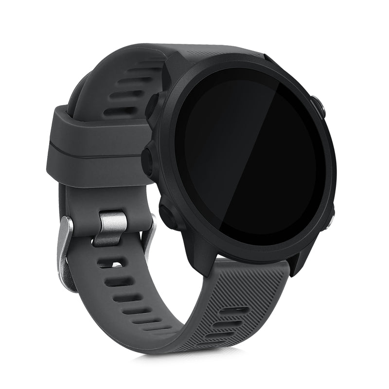 kwmobile Uhrenarmband für Garmin Forerunner 55 / Forerunner 165 / 245 / 645 / 570 42mm Armband Fitnesstracker Band Set Ersatzarmband Smartwatch