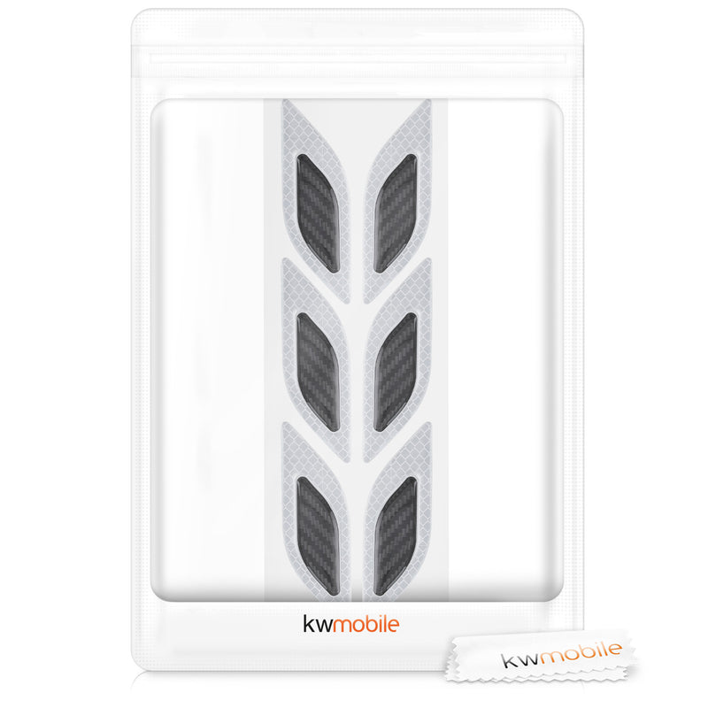 kwmobile Universal Auto Stoßstangen Aufkleber Stoßstangenschutz Folie Schutzfolie Schutzleiste 10,5x3,4 cm