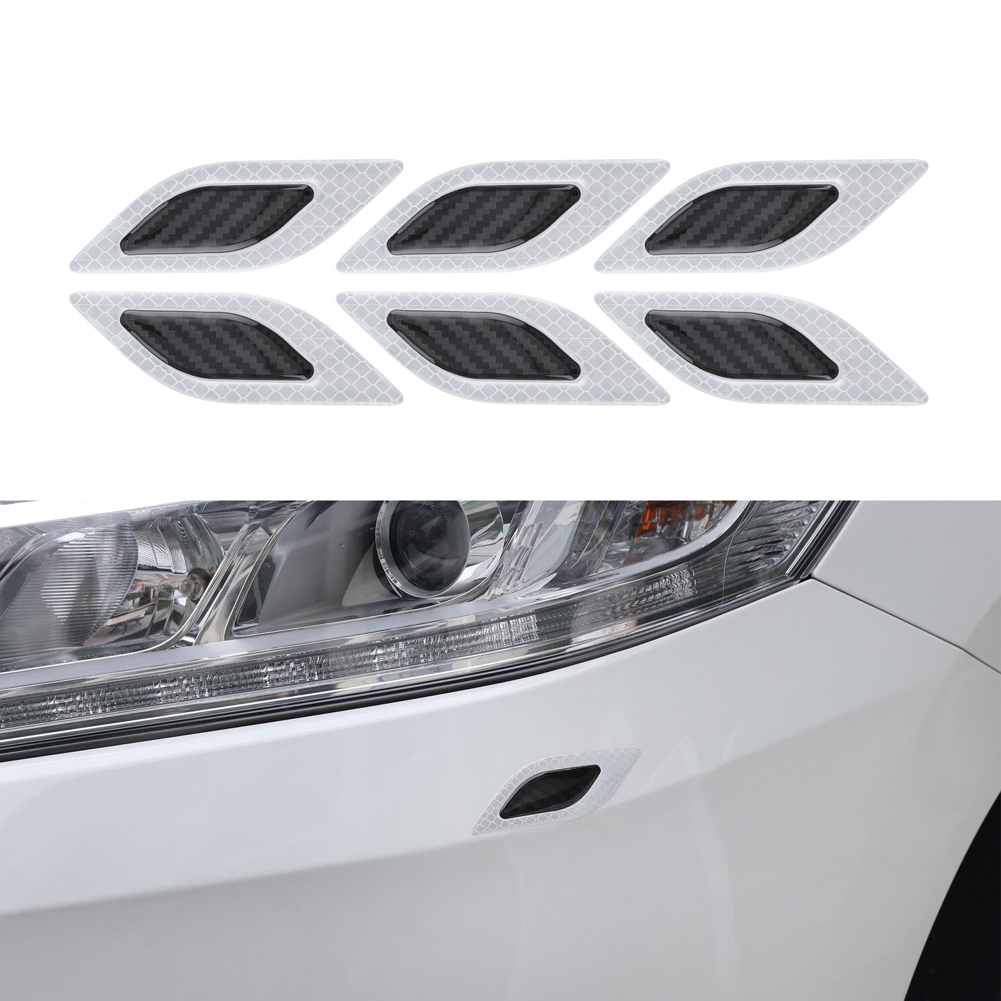 kwmobile Universal Auto Stoßstangen Aufkleber Stoßstangenschutz Folie Schutzfolie Schutzleiste 10,5x3,4 cm
